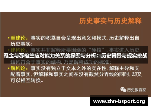 雅金与苏格兰应对能力关系的探索与分析：历史背景与现实挑战