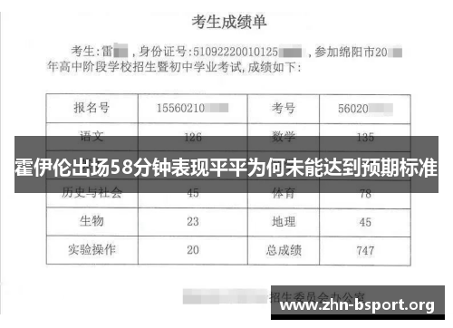 霍伊伦出场58分钟表现平平为何未能达到预期标准 霍伊伦出场58分钟表现平平为何未能达到预期标准